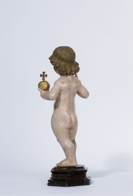 Enfant Jésus bénissant avec globe