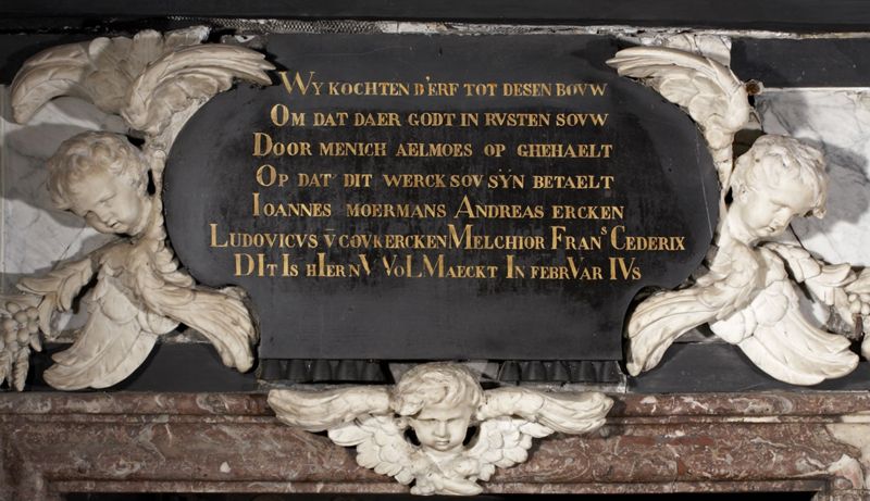Predella met portretten van leden van het Antwerpse turfdragersambacht
