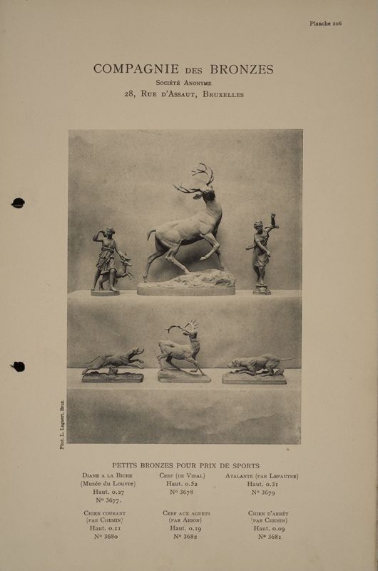 Diane à la biche (Musée du Louvre) - Petit bronze pour prix de sports