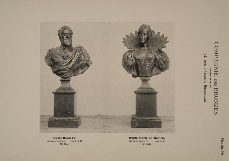 Bustes de Henri IV et de Marie de Médicis