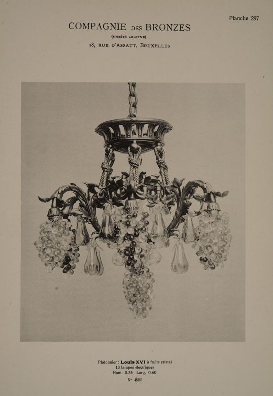 Plafonnier : Louis XVI à fruits cristal