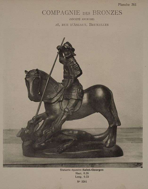 Statuette équestre Saint-Georges