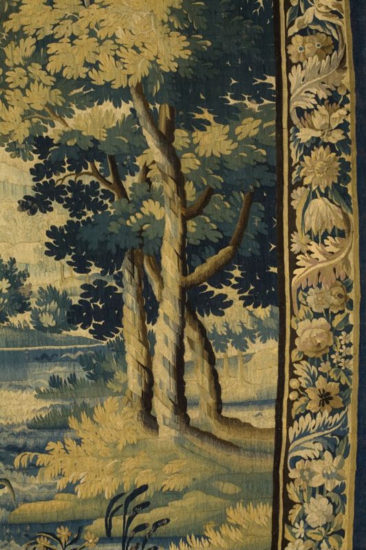 Landschap met bomen en waterloop