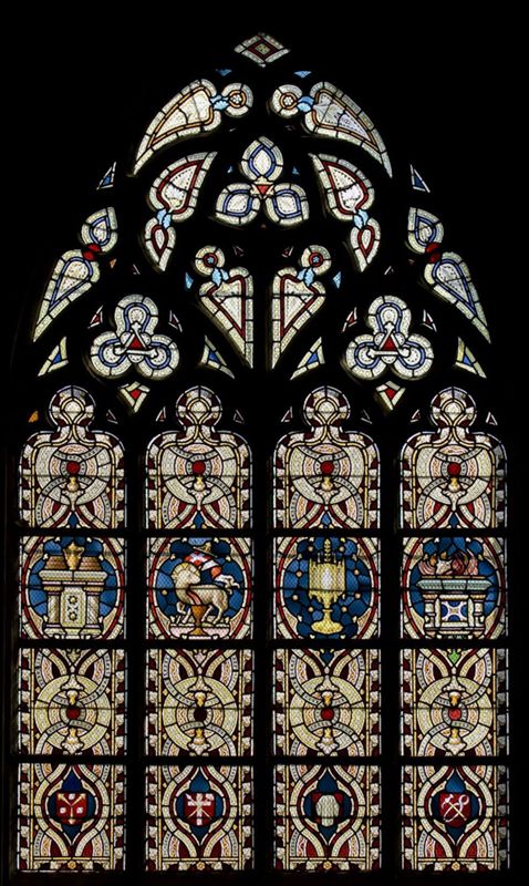Arma Christi et motifs bibliques (Autel, Agneau vexillifère, Ostensoir, Table d'offrandes)