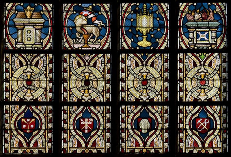 Arma Christi et motifs bibliques (Autel, Agneau vexillifère, Ostensoir, Table d'offrandes)