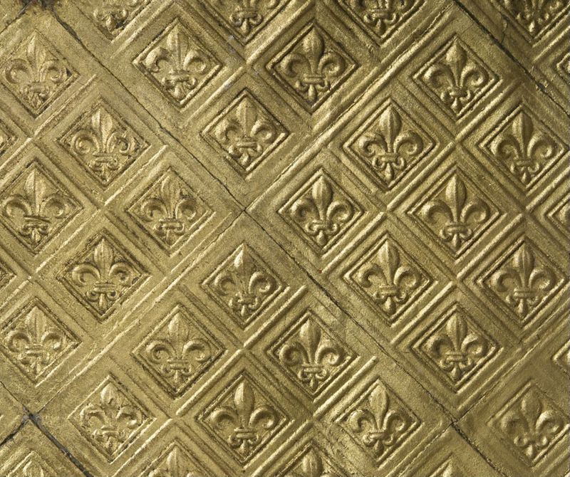 Retable avec la Vierge à l'Enfant au fruit, Trône de Grâce, sainte Catherine