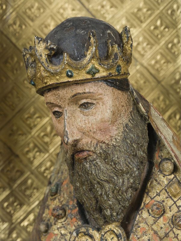 Retable avec la Vierge à l'Enfant au fruit, Trône de Grâce, sainte Catherine