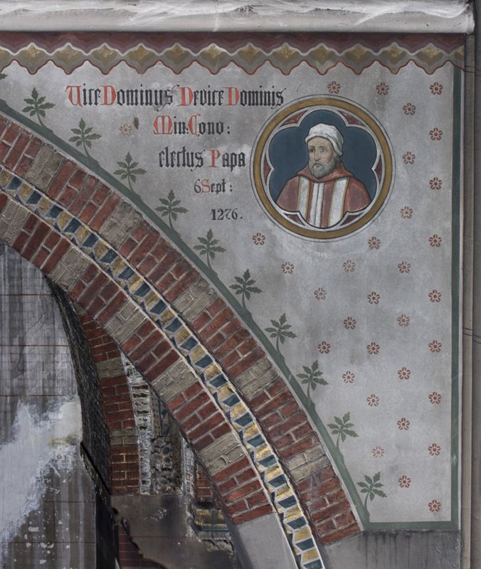 Portrait du cardinal Guillaume Vicedomino de Vicedominis, élu pape le 6 septembre 1276