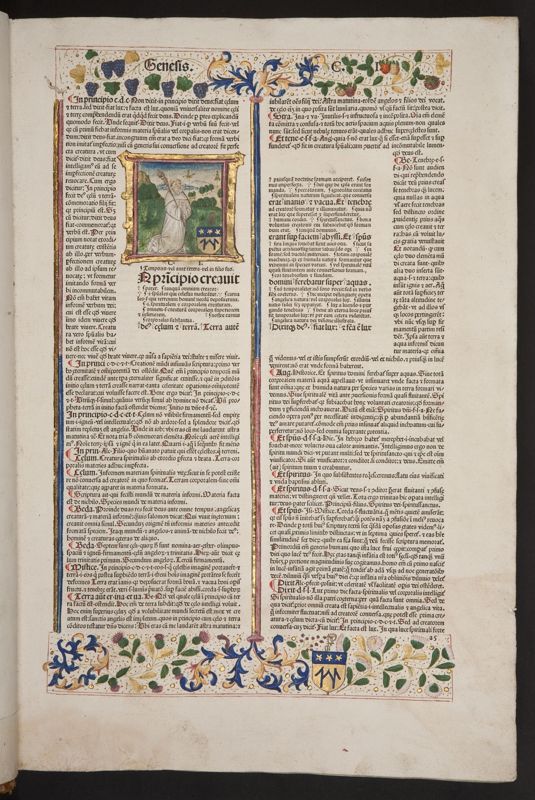 Gedrukte bijbel met Glossa ordinaria (voor abt Hendrik Keddekin 1478-1491 van Ter Doest)