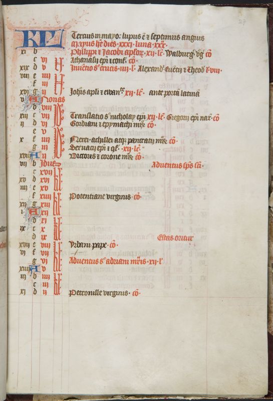 Bréviaire à l'usage de l'Abbaye Saint-Adrien de Grammont (Geraardsbergen), vol. I