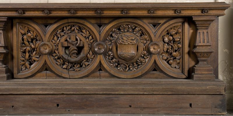 banc de communion / Eglise Sainte-Catherine[Bruxelles]