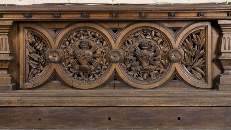 banc de communion / Eglise Sainte-Catherine[Bruxelles]