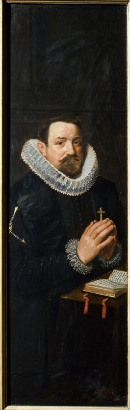 Christ mort soutenu par Dieu le Père et donateurs