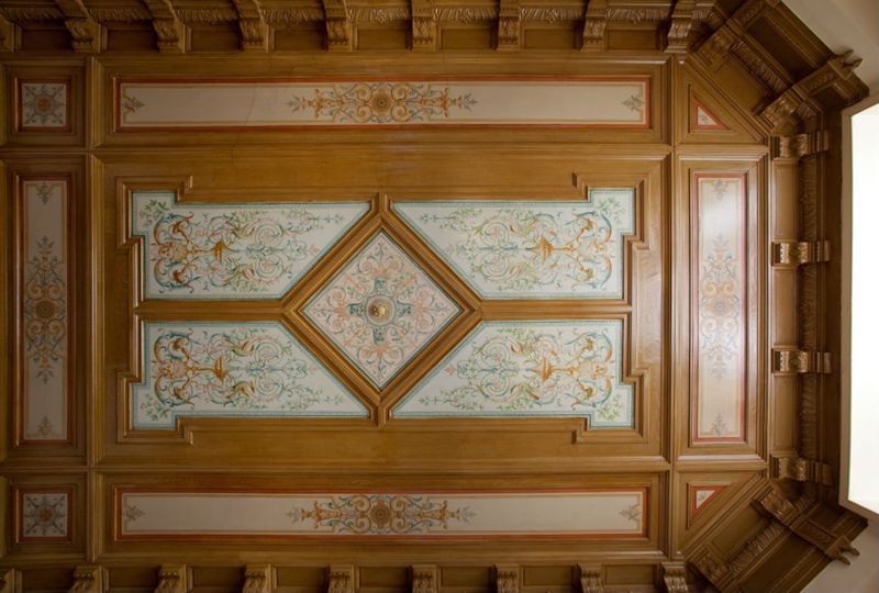 plafond[élément d'architecture] / Maison, Bruxelles, Place du Petit Sablon, 14