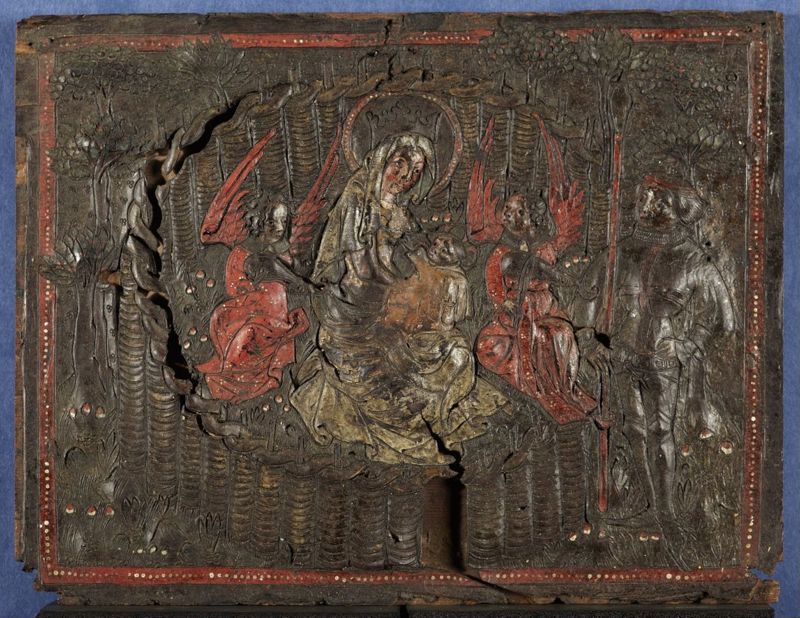 Vierge à l' Enfant avec saint Georges de Cappadoce et anges musiciens