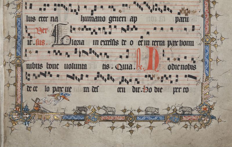 Antifonaria (12 losse bladen gebundeld)