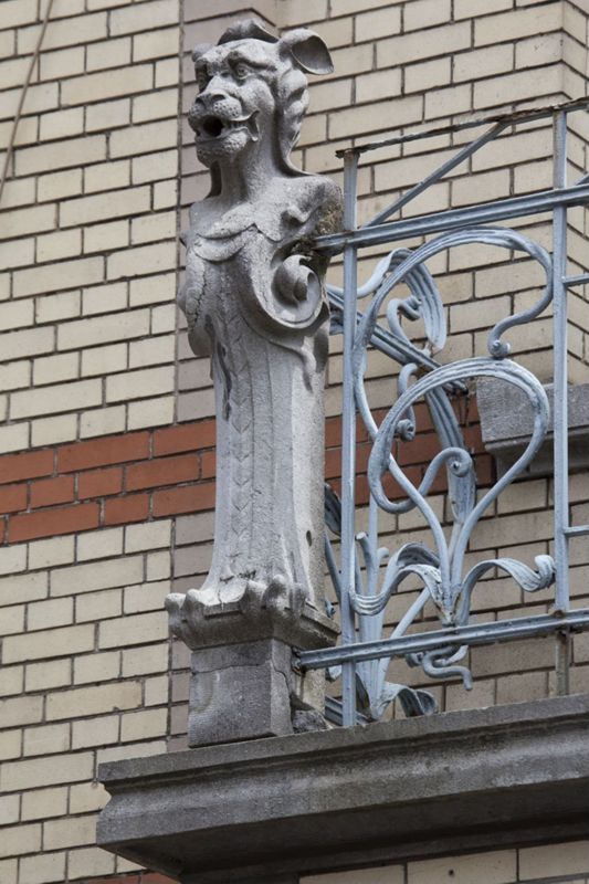 balcon / Maison, Liège, rue César Franck 32