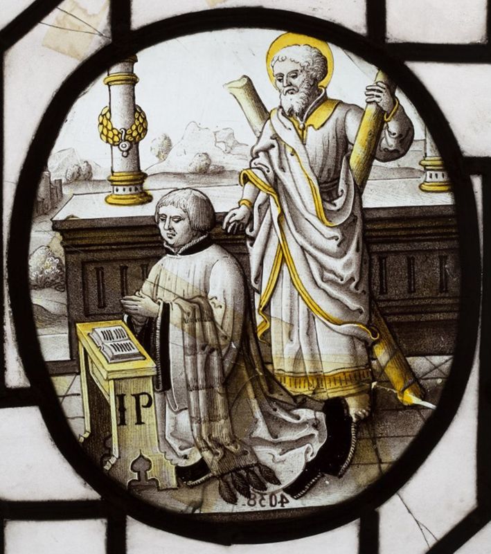 Donateur en prière et saint André