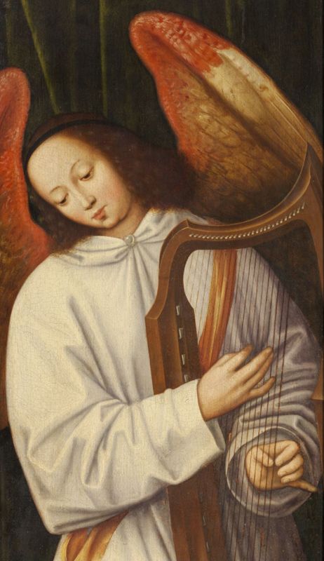 Harpspelende engel