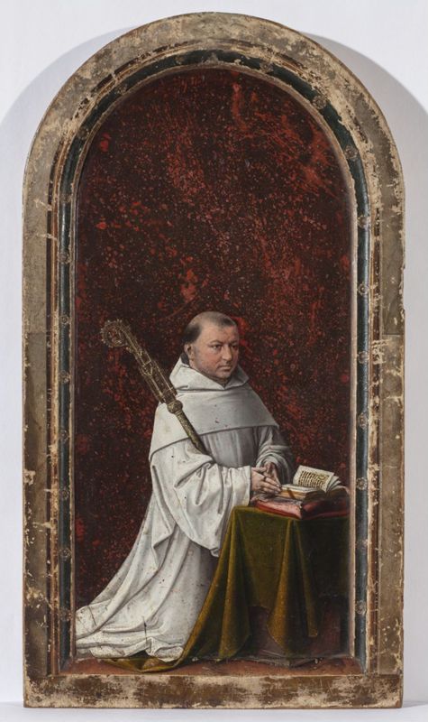 Diptiek van abt Christiaan de Hondt
O.-L.-Vrouw met Kind in een kerk en abt Christiaan de Hondt