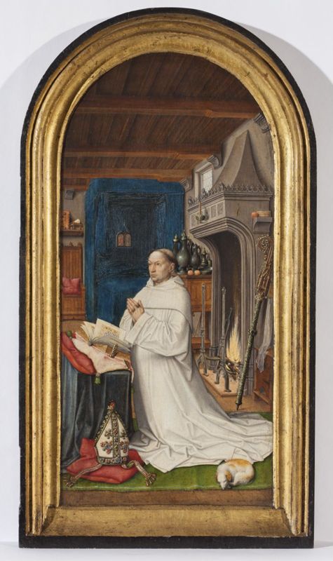 Diptiek van abt Christiaan de Hondt
O.-L.-Vrouw met Kind in een kerk en abt Christiaan de Hondt