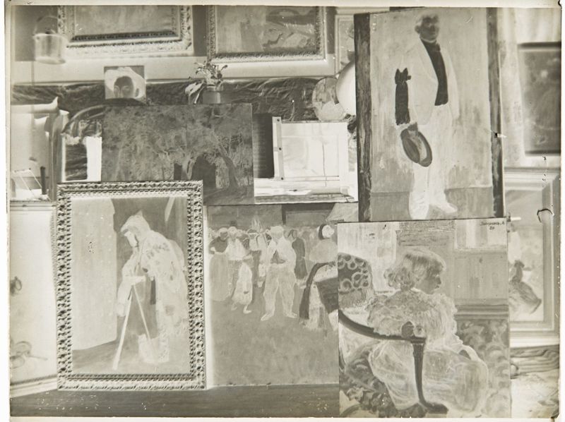 Vue intérieure de l'atelier d' Henri Evenepoel 21bis avenue de La Motte-Picquet à Paris