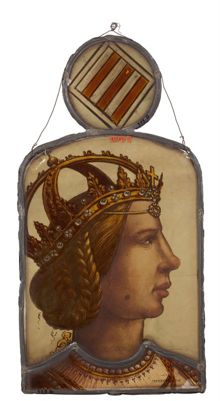 Membre féminin de la Maison de Habsbourg (Marie de Hongrie ?) avec armoiries