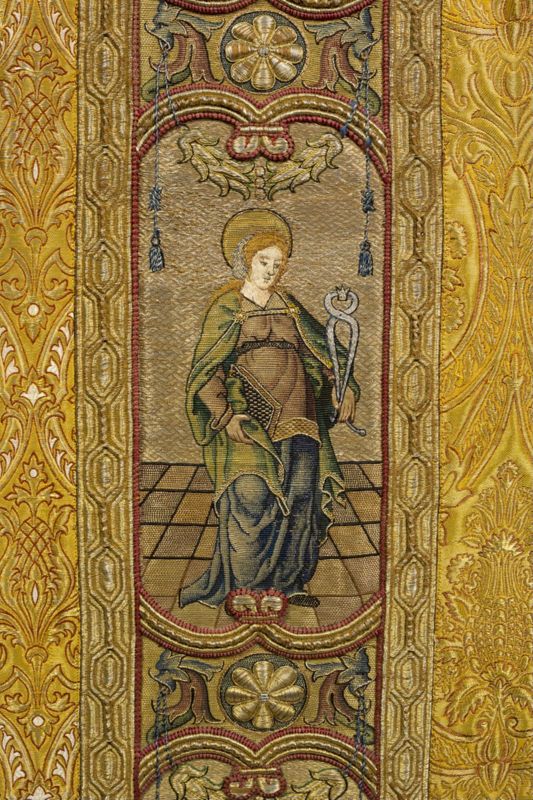 Kerstgewaad met Het leven van Maria en heiligen