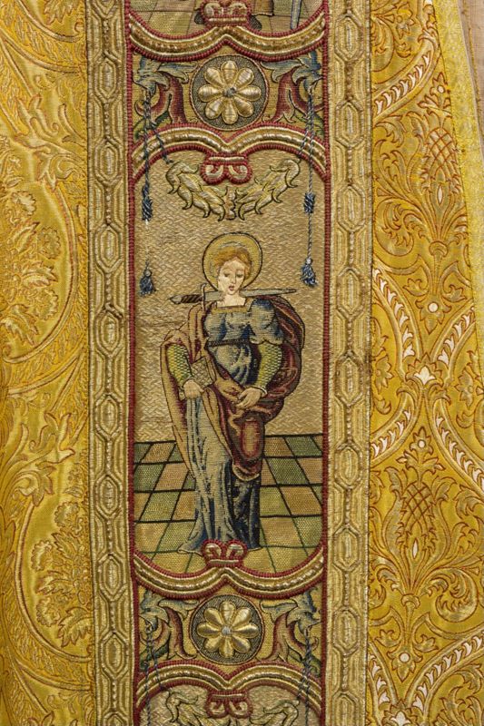 Kerstgewaad met Het leven van Maria en heiligen