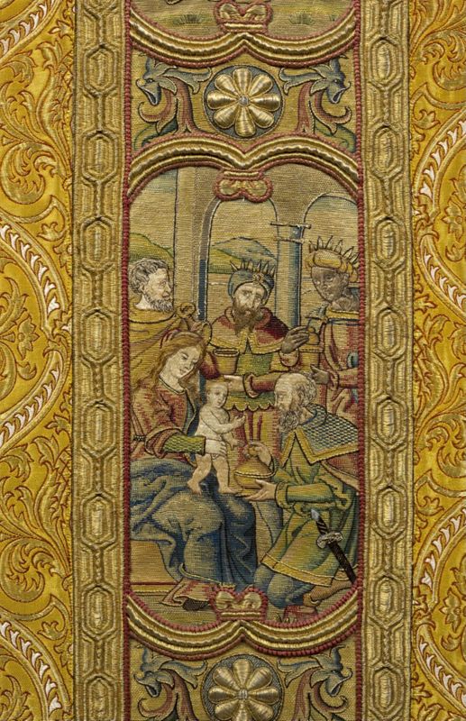 Kerstgewaad met Het leven van Maria en heiligen