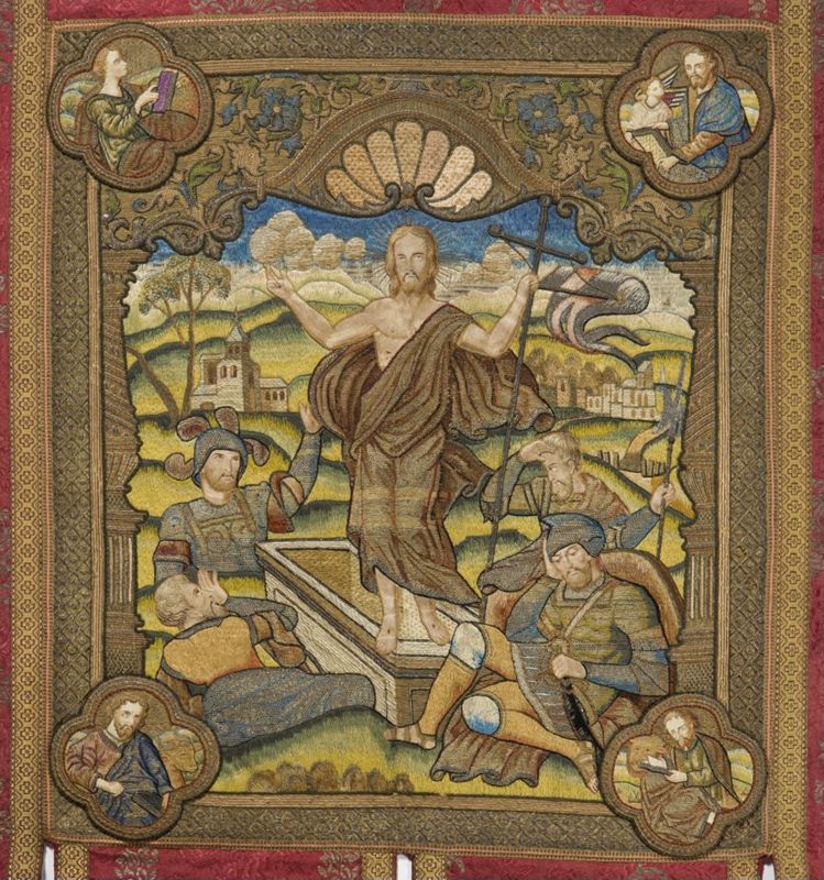 Processievaandel met de Verrijzenis van Christus