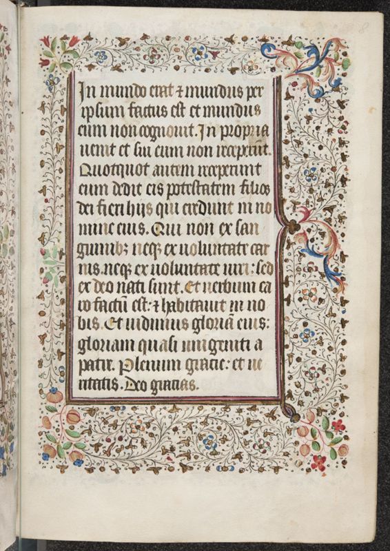 F. 8-8v, Péricopes: Saint Luc (f. 8v)