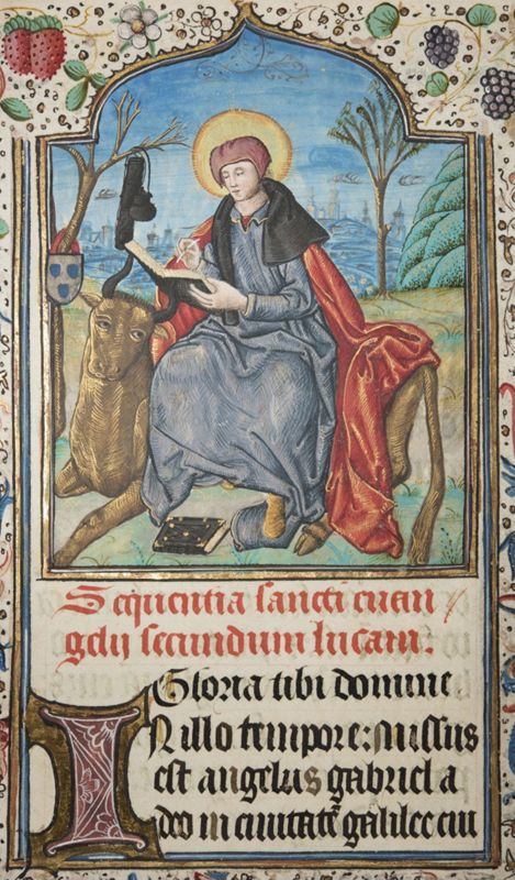 F. 8-8v, Péricopes: Saint Luc (f. 8v)