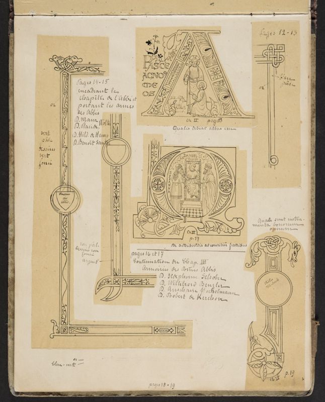 Album contenant les calques d'une Règle de saint Benoît calligraphiée et enluminée à l'abbaye de Maredret pour le kaiser Guillaume II (1899 - 1900)