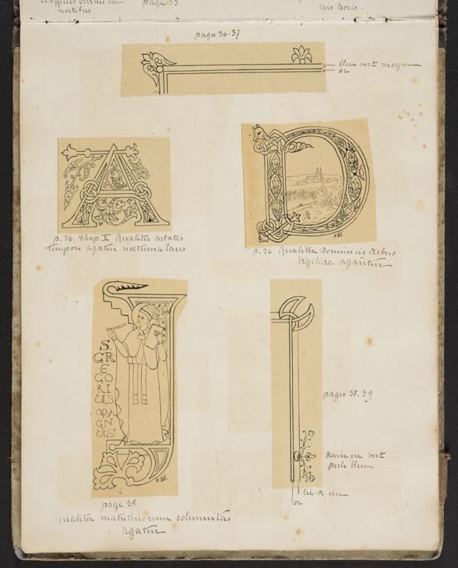 Album contenant les calques d'une Règle de saint Benoît calligraphiée et enluminée à l'abbaye de Maredret pour le kaiser Guillaume II (1899 - 1900)