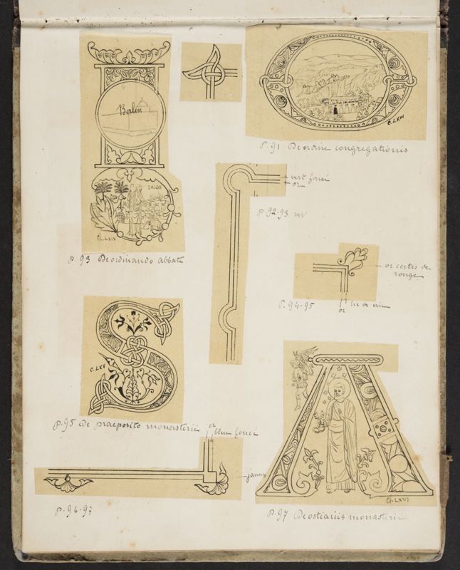 Album contenant les calques d'une Règle de saint Benoît calligraphiée et enluminée à l'abbaye de Maredret pour le kaiser Guillaume II (1899 - 1900)