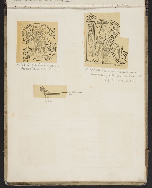 Album contenant les calques d'une Règle de saint Benoît calligraphiée et enluminée à l'abbaye de Maredret pour le kaiser Guillaume II (1899 - 1900)