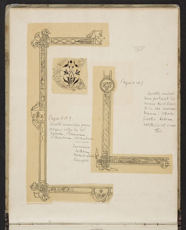 Album contenant les calques d'une Règle de saint Benoît calligraphiée et enluminée à l'abbaye de Maredret pour le kaiser Guillaume II (1899 - 1900)