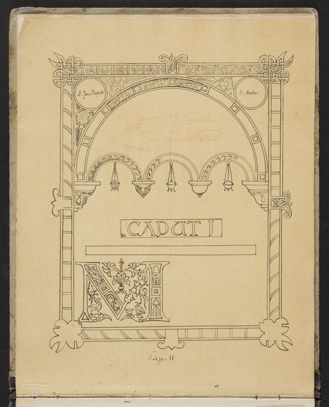 Album contenant les calques d'une Règle de saint Benoît calligraphiée et enluminée à l'abbaye de Maredret pour le kaiser Guillaume II (1899 - 1900)