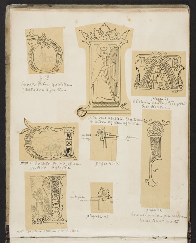 Album contenant les calques d'une Règle de saint Benoît calligraphiée et enluminée à l'abbaye de Maredret pour le kaiser Guillaume II (1899 - 1900)