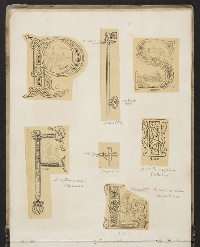 Album contenant les calques d'une Règle de saint Benoît calligraphiée et enluminée à l'abbaye de Maredret pour le kaiser Guillaume II (1899 - 1900)