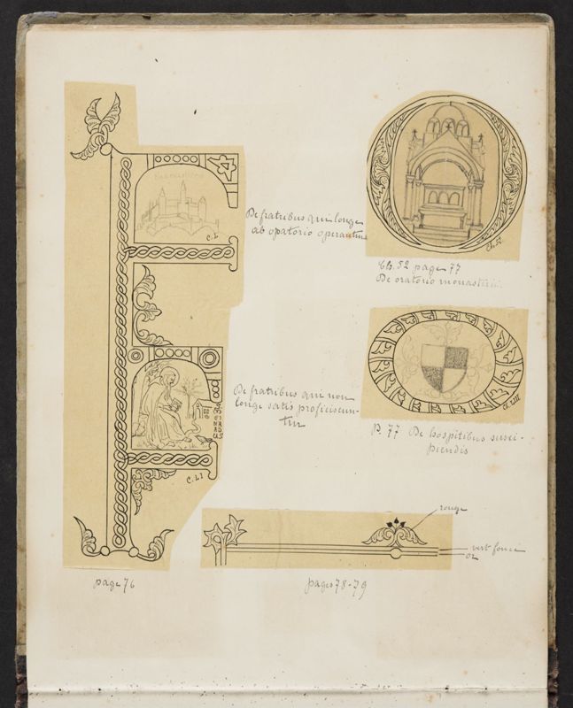 Album contenant les calques d'une Règle de saint Benoît calligraphiée et enluminée à l'abbaye de Maredret pour le kaiser Guillaume II (1899 - 1900)