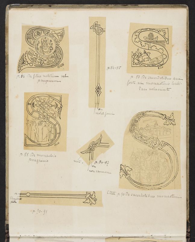 Album contenant les calques d'une Règle de saint Benoît calligraphiée et enluminée à l'abbaye de Maredret pour le kaiser Guillaume II (1899 - 1900)