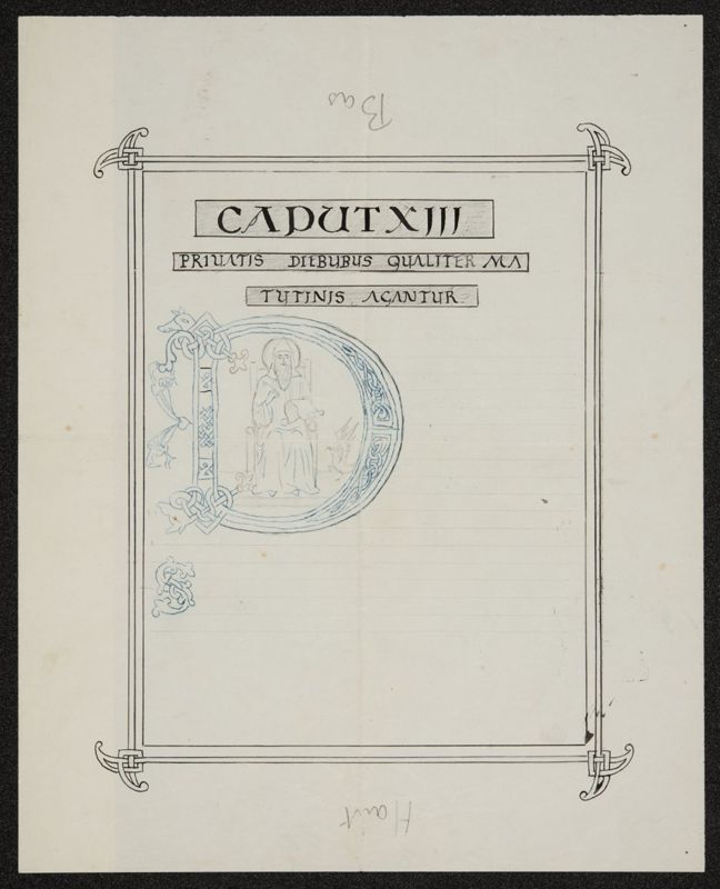 Album contenant les calques d'une Règle de saint Benoît calligraphiée et enluminée à l'abbaye de Maredret pour le kaiser Guillaume II (1899 - 1900)