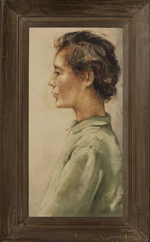 Femme à la veste verte