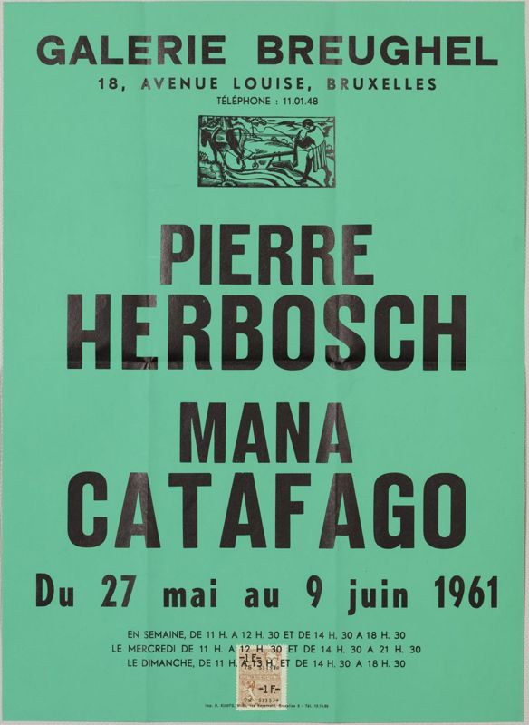 Affiche de l'exposition "Pierre Herbosch/Mana Catafago"