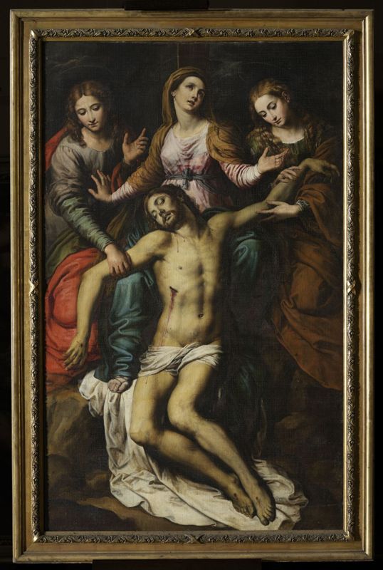 Piëta met Maria Magdalena en H. Johannes