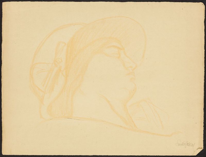 Portrait de la femme de l'artiste endormie