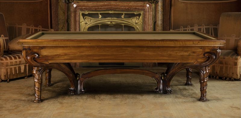 table de billiard / Hôtel Solvay, Bruxelles, avenue Louise 224