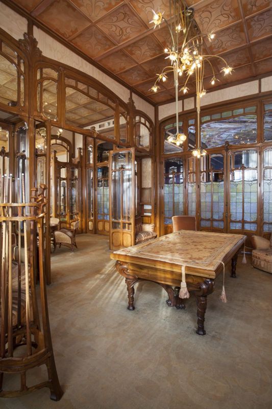 Hôtel Solvay : salon de billard